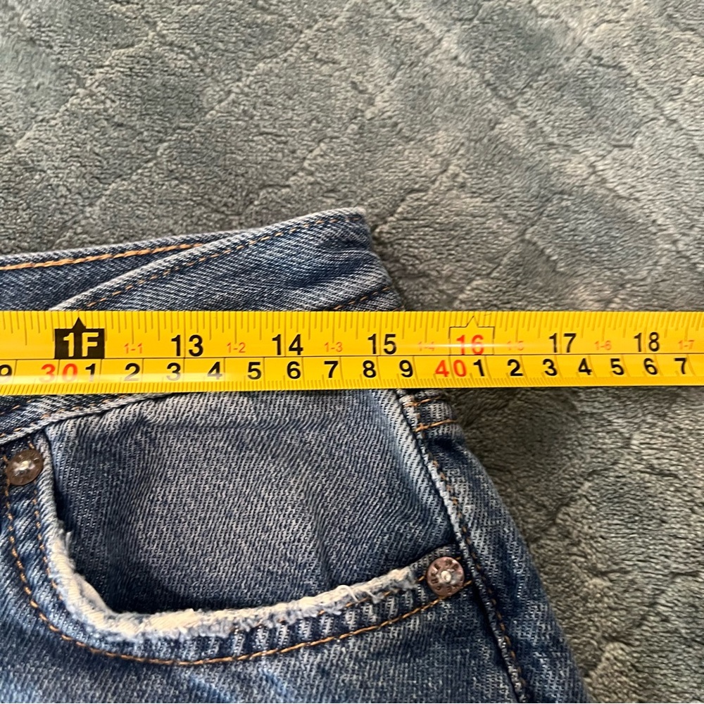 We The Free Light Blue Frayed Wide Leg‎ Jeans - Picture 4 of 9